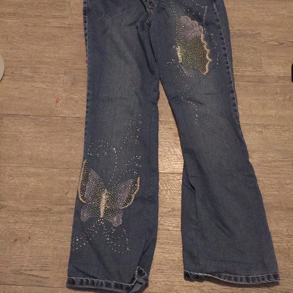 Boutique jeans stretchy and unique size 8 - Picture 3 of 6